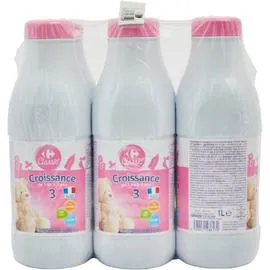 CARREFOUR CLASSIC' Lait bébé croissance 3 de 1 à 3 ans 6x1l