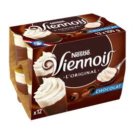 NESTLÉ, LE VIENNOIS Liégeois au chocolat 12x100g