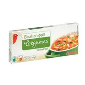 AUCHAN Bouillon goût légumes déshydraté en cube 12x10g