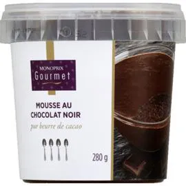 MONOPRIX GOURMET Mousse au chocolat noir 280g