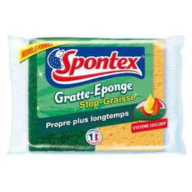 SPONTEX Eponge à récurer stop-graisse x2