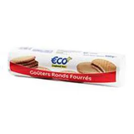 ECO+ Goûters ronds Fourrés chocolat 500g