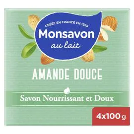 MONSAVON Savon Solide à l'Amande 4x100g