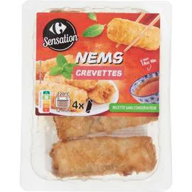 CARREFOUR SENSATION Nems crevettes + sauce Nuoc mâm 280g
