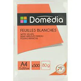 DOMÉDIA Feuilles blanches A4 x500 l'unité