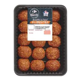 CARREFOUR LE MARCHÉ Viande de boeuf: Boulettes à l'orientale 375g