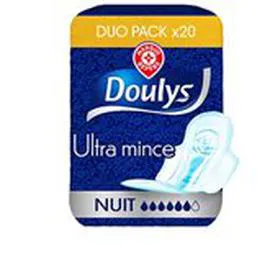 MARQUE REPÈRE, DOULYS Serviettes Nuit Ultra mince - x20 x20