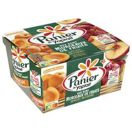 YOPLAIT, PERLE DE LAIT Yaourt abricot, nectarine aux morceaux de fruits 4x125g