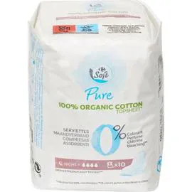 CARREFOUR SOFT Serviettes Pure Night+ x10