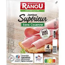 MONIQUE RANOU Jambon supérieur sans couenne 140g