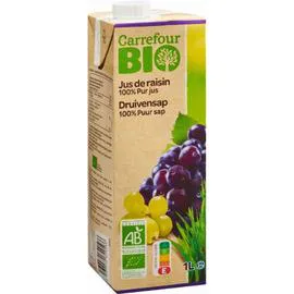 CARREFOUR BIO Jus de raisin bio 100% pur jus 1l