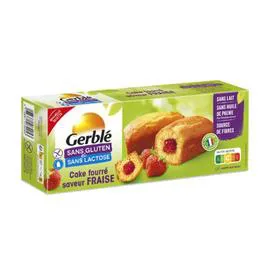 GERBLÉ Cake fourré à la fraise sans gluten 6x35g