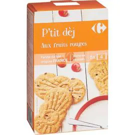 CARREFOUR Biscuits petit déjeuner aux fruits rouges 300g