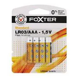 FOXTER Piles alcalines AAA/LR3 1,5V x4