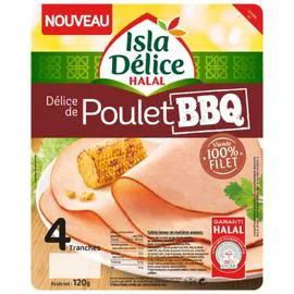 ISLA DÉLICE Blanc de poulet halal BBQ 120g