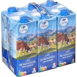 CARREFOUR EXTRA Lait demi-écrémé 6x1l
