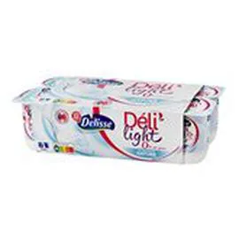 MARQUE REPÈRE, DÉLISSE Yaourts brassés Déli'light Nature - 0% MG 8x125g