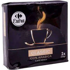 CARREFOUR EXTRA Café moulu corsé 2x250g