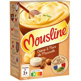 MAGGI, MOUSLINE Purée en flocons crème & noix Muscade 3x65g