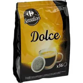 CARREFOUR SENSATION Café dosettes dolce 252g
