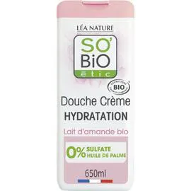 LÉA NATURE, SO'BIO ÉTIC Crème de Douche Hydratation au Lait d'Amande Bio 650ml