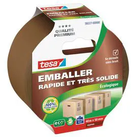 TESA Ruban Adhésif Pour Carton, Emballage Rapide Et Très Solide l'unité