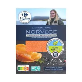 CARREFOUR EXTRA Saumon fumé Norvège 210g