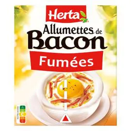 HERTA Allumettes de bacon fumées 2x100g