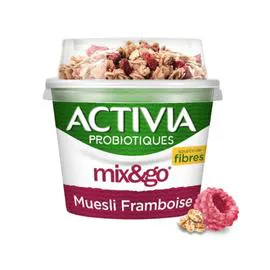 DANONE, ACTIVIA Yaourt muesli framboise et graine de chia 170g