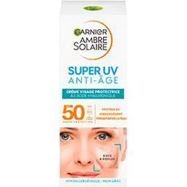 GARNIER, AMBRE SOLAIRE Protection Solaire Crème Visage Anti-âge FPS 50 50ml
