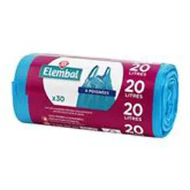 MARQUE REPÈRE, ELEMBAL Sacs poubelle 20L A poignées - x30 x30