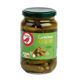 AUCHAN Cornichons extra fins aux 5 aromates en bocal 185g