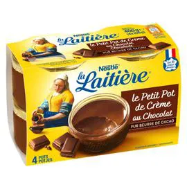 NESTLÉ, LA LAITIÈRE Petit Pot Crème Chocolat 4x100g