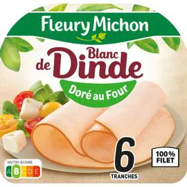 FLEURY MICHON Blanc de dinde doré au Four 180g