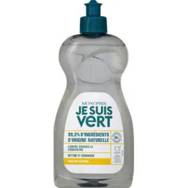 MONOPRIX JE SUIS VERT Liquide vaisselle concentré parfum citron 500ml