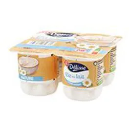 MARQUE REPÈRE, DÉLISSE Riz au lait Nature 4x115g