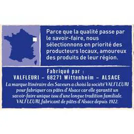 ITINÉRAIRE DES SAVEURS Nouilles bouclées pâtes d'Alsace 250g