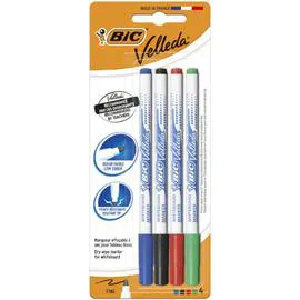 BIC, VELLEDA Feutres pour ardoise Fin Couleurs assortis x4