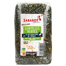  Sabarot Lentilles Vertes en Paquet 500g