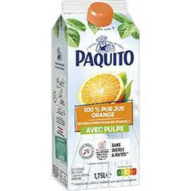 PAQUITO 100% pur jus orange avec pulpe 1,75l