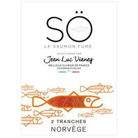 SÖ LE SAUMON FUMÉ Jean Luc Vianey 2 tranches Norvège 80g