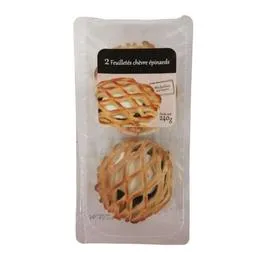  Feuilletés chèvre épinards 2x120g