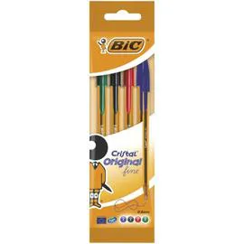 BIC Stylo bille cristal Pointe fine x4