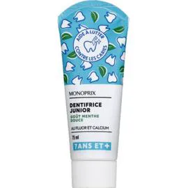 MONOPRIX Dentifrice junior menthe 75ml