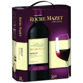 ROCHE MAZET Vin rouge Vin de pays d'Oc Merlot 3l