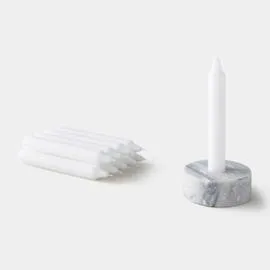 MONOPRIX MAISON Bougies Non Parfumées X10, Blanc x10