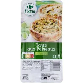 CARREFOUR EXTRA Tartes aux poireaux 2x130g