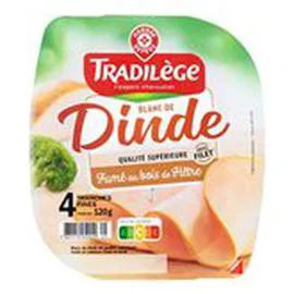 MARQUE REPÈRE, TRADILÈGE Blanc de dinde x4 120g