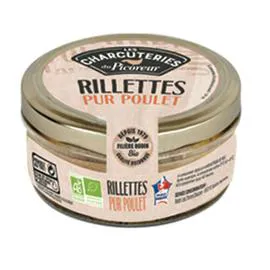 LE PICOREUR Verrine Rillette Poulet Bio Picoreur 120g