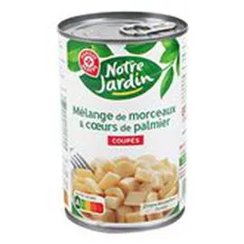 MARQUE REPÈRE, BIO VILLAGE Morceaux et coeurs de palmier 250g